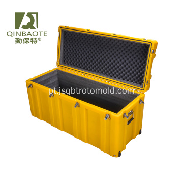 À prova de poeira à prova de choque forte caixa seca áspera caixa de ferramentas de equipamento de plástico rígido com alça de espuma